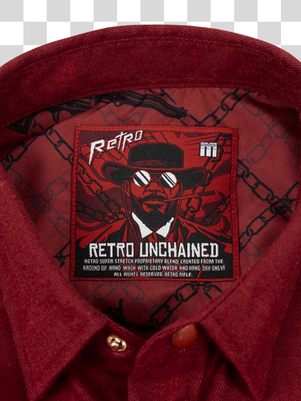 XL Retro Rifle Django Unchained Flannel - Picture 3 of 5
